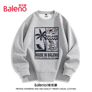 班尼路（Baleno）寬松圓領(lǐng)衛衣男早秋潮流oversize大碼上衣男士休閑百搭純色外套