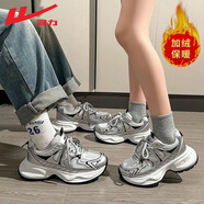 回力官方老爹鞋女情侶款男士休閑鞋增高冬季潮流棉鞋加絨運動(dòng)鞋子