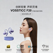 VOSSTICC輕奢品牌【柏林之聲】開(kāi)放式主動(dòng)降噪藍牙耳機掛耳式不入耳 運動(dòng)跑步騎行通話(huà)降噪手機耳機 紫色【NEW HANGING EAR STYLE】