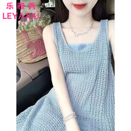 樂雅秀法式紫色吊帶連衣裙子女夏季海邊度假風長裙夏裝多巴胺搭配一整套 主圖款 L 105-115斤