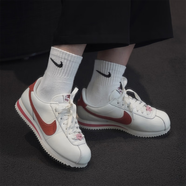 耐克（NIKE）Cortez Basic SL 男鞋女鞋經典款復古百搭紅白跑步鞋運動休閑鞋 FZ5167-133白紅 39
