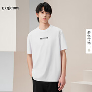 gxg.jeans男裝短袖T恤2024年夏季圓領(lǐng)體恤 白色 180/XL
