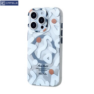 卡斐樂（Cafele）涂鴉藝術磁吸適用iPhone16/15Promax手機殼蘋果14氣囊支架 涂鴉藝術【白色】磁吸磨砂殼 蘋果 iPhone 15 Pro Max
