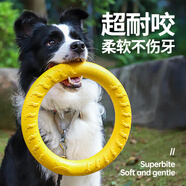 湯琪狗狗互動玩具大型犬圓環(huán)邊牧發(fā)聲磨牙耐咬解悶神器寵物訓(xùn)練彈力球 互動拉力環(huán)小號