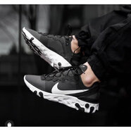 耐克（NIKE）React Element 55 男女高橋盾休閑跑步鞋CI9593 BQ2728 黑白情侶BQ6166-003 偏小 40
