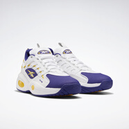 銳步（Reebok）男女SOLUTION MID經(jīng)典復古撞色運動(dòng)舒適籃球鞋 白色/藍色/黃色(GW4377) 34.5