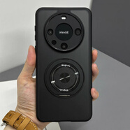華為（HUAWEI）【品質(zhì)原裝】適用華為mate60pro手機殼帶磁吸支架pura70Pro+新款n 【騎士黑】A款360°旋轉(zhuǎn)磁吸支架 Magic_7