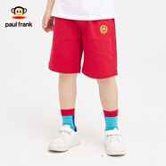 大嘴猴（paul frank）童裝男童短褲夏季外穿洋氣中大童薄款夏裝運動(dòng)新款寬松五分褲 醬紅 110