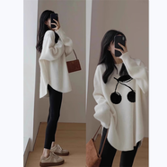 妃麗慕尚德絨加厚打底衫女中長款搭配鯊魚褲秋冬季內(nèi)搭白色長袖t恤上衣潮 【德絨加厚】573-251白色 S