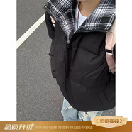 舉風(fēng)cleanfit格子拼接棉服男冬季加厚保暖立領(lǐng)面包服立領(lǐng)情侶裝棉衣男 黑色【升級款】 95%用戶(hù)選擇 XL 【130-150斤】可穿