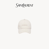 YSL圣羅蘭 男女同款SAINT LAURENT燈芯絨象牙白色棒球帽 象牙白色 59