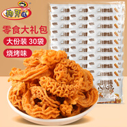 狗牙兒八爪燒 燒烤味  1.2斤20g*30袋 鍋巴 膨化食品 休閑零食大禮包
