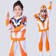 ULTRAMAN奧特曼衣服正版賽羅超人春秋套裝新款女童萬(wàn)圣節兒童蜘蛛俠兩件套 【格麗喬】升級春秋護鏡套裝 110 cm【建議身高90-105cm】