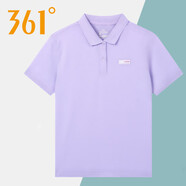 361°女裝翻領(lǐng)短袖薄款24夏季新款女子POLO衫紫色運動T恤 尺碼庫存問題聯(lián)系客服咨詢 S