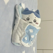 君始chiikawa玩偶可愛睡袋娃衣睡袋棉花娃娃床吉伊卡哇娃包鑰匙扣包包 藍色被子 小八公仔