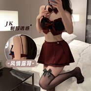 瑰若情趣內衣性感睡衣夫妻刺激高檔制服誘惑套裝方便房事攻速戰(zhàn)袍純欲 JK超短裙+襪】2025新款情人節(jié)情侶約會戰(zhàn)衣調情