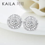 KAiLA向日葵 925銀太陽耳釘耳環(huán)小眾設(shè)計(jì)輕奢高級感模特七夕情人節(jié)禮物 向日葵-925銀【精致禮盒】