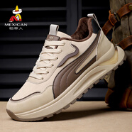 稻草人秋冬款保暖男鞋運動(dòng)鞋男士休閑鞋男老爹跑步鞋 灰色加絨 42