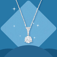 施華洛世奇（SWAROVSKI）鉅惠好禮 三爪閃耀扣環(huán)精致圓形閃耀水晶項(xiàng)鏈鎖骨鏈毛衣鏈 銀白色水晶項(xiàng)鏈 38cm 鏈長(zhǎng)約鏈墜約1*1.