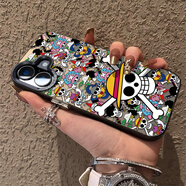 拉瑪迪 適用一加Ace6手機殼1+Ace6Pro潮帥酷動(dòng)漫骷髏頭輕薄全包防摔新款保護套海賊王磨砂創(chuàng  )意網(wǎng)紅散熱 月光黑C-海賊骷髏 一加ACE6