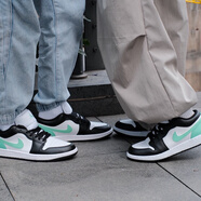 耐克（NIKE）air jordan 1 Low耐克男鞋女鞋冬季新款aj1低幫板鞋運(yùn)動(dòng)籃球鞋 553558-131/553560-131 白綠 43