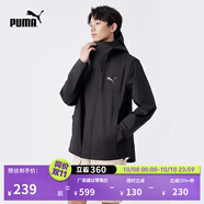 彪馬（PUMA）男子修身山系戶(hù)外機能風(fēng)運動(dòng)拉鏈連帽梭織夾克外套848287 黑色-01 S (170/92A)
