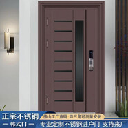 溫以嘉定制304不銹鋼門(mén)防盜門(mén)入戶(hù)門(mén)中門(mén)紗網(wǎng)通風(fēng)韓式門(mén)智能小區家用進(jìn) G80-款式三