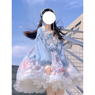 洛塔倪原創(chuàng  )設計洛麗塔公主裙洋裝驚艷夢(mèng)境游樂(lè )園OP裙lolita連衣裙蝴蝶結 [夢(mèng)境游樂(lè )園]淺藍色OP 無(wú)發(fā)帶 L 105-125斤