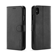 適用于iPhone12皮套創(chuàng  )意蘋(píng)果 XS MAX手機殼7/8復古皮質(zhì)插卡保護套 黑色 iPhone5S/5SE