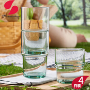 帕莎帕琦進(jìn)口無(wú)鉛玻璃杯杯子水杯套裝家用牛奶杯果汁飲料杯喝水堆疊透明杯 HILL系列-300ml4只