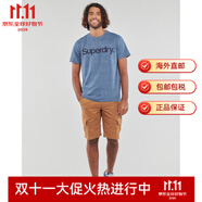 Superdry極度干燥男裝休閑短袖t恤藍(lán)色2025夏季新款套頭打底衫內(nèi)搭上衣 深藍(lán)色 S