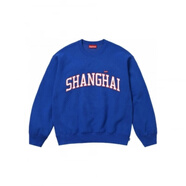 始祖鳥(niǎo)現(xiàn)貨Supreme SS24上海開(kāi)業(yè)限定豹紋Box Logo連帽衛(wèi)衣圓領(lǐng)短袖 藍(lán)色 L
