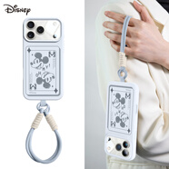 迪士尼（Disney）正版適用蘋(píng)果17系列手機殼新款磁吸撲克鼠液態(tài)硅膠iPhone17promax情侶感保護套16pro簡(jiǎn)約air超好看 【云青色】腕帶掛繩款立體護鏡真液態(tài)不發(fā)黃 iPhone_16_pro