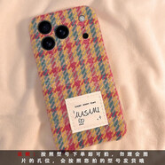 旭杉斯ins風(fēng)秋冬格紋毛絨適用蘋(píng)果17手機殼三星s25針織oppore4絨 毛絨-彩色千鳥(niǎo)格單殼MR315 三星GalaxyA31