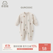乖奇熊嬰兒衣服春秋季睡衣男女寶寶連體衣純棉新生兒哈衣爬服純棉秋冬裝
