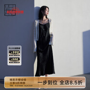 美洋（MEIYANG）赫本序曲醋酸吊帶裙 輕奢緞面細(xì)帶通勤黑色連衣裙夏季新款中長(zhǎng)裙 黑色 XL