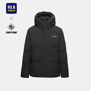 海瀾之家（HLA）羽絨服男25新款連帽外套男冬季 黑色40 165/84A S推薦114~124斤