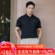 KALTENDIN LIFE【可機(jī)洗桑蠶絲+瞬間涼感】卡爾丹頓短袖男Polo衫2025夏新款t恤 黑色 2XL /54