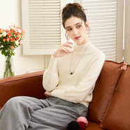 兔皇（TUHUANG）【純羊毛】無(wú)縫一體純色針織打底衫25秋冬半高領(lǐng)女羊毛衫TW021610