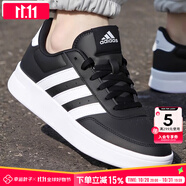 阿迪達斯 （adidas）板鞋男鞋 2025秋季新款運動鞋低幫透氣休閑鞋耐磨輕便小白鞋 透氣板鞋/黑色/時尚 41 （內(nèi)長255mm）