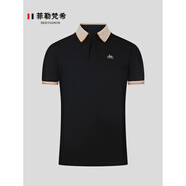 菲勒梵希無痕冰絲polo衫男短袖夏季2024新款高端商務(wù)潮流修身透氣翻領(lǐng)體恤 927#黑色 XL/175（建議140-155斤）