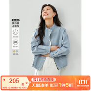 梵希蔓卡其色休閑時(shí)尚工裝風(fēng)短外套2025年春季新款寬松設(shè)計(jì)感上衣 M3976 藍(lán)色 XL