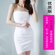 一抹仙抹胸連衣裙包臀裙女打底內搭性感無(wú)肩帶內衣長(cháng)款防走光裙子可外穿 白【優(yōu)質(zhì)版】防下滑）豐滿(mǎn)型推薦 大號（105-150斤）