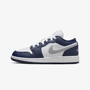 耐克（NIKE）Air JORDAN 1 GS AJ1 LOW低幫籃球鞋 白色 深藏青狼灰553560-141 39