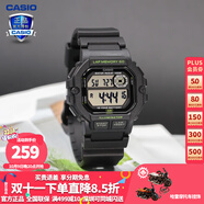 卡西歐（CASIO） 男表女表卡西歐手表男女情侶表學(xué)生時(shí)尚運動(dòng)表太陽(yáng)能雙顯電子表 WS-1400H-1AVPF夜跑黑 10年電量