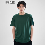 MARKLESS 【液氨柔順】純棉男士T恤夏季干爽短袖TXB0635M 松林綠 XXL 