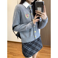 云拿月美拉德穿搭甜辣妹格紋包臀短裙女初春復(fù)古減齡毛呢顯瘦A字半身裙 黑色 S