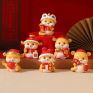 杞樂新年禮物伴手禮春節(jié)生肖吉祥物蛇年盲盒桌面擺件年會獎品汽車裝飾 金蛇賜安-平安