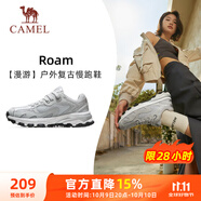 駱駝（CAMEL）漫游復(fù)古慢跑鞋女戶外運動鞋子 K23S09L7014-1 奶白/椰灰 37