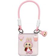 努比亞（nubia）拉布布Labubu適用小折疊榮耀Magic V 三星Z FLIP 4 5 6手機殼努比 棕拉布布【透明殼款】送短繩+長(cháng)繩 三星Galaxy Z Flip3